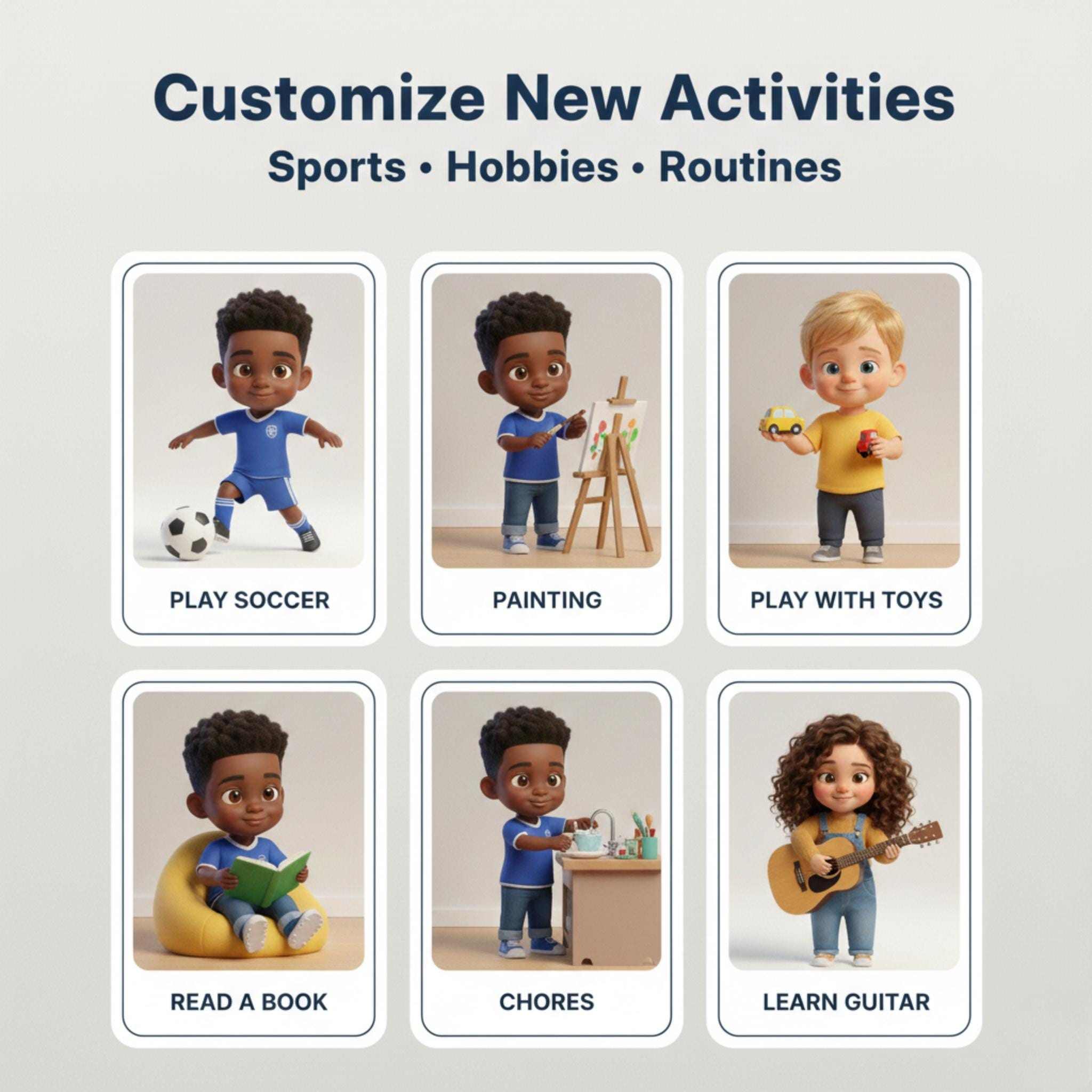 Custom Routine Design Custom Visual Routine Cards (10) | Personalized Visual Schedule ...