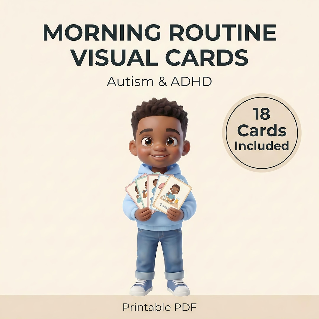 Autism Morning Routine Cards | Visual Schedule, ADHD (printable PDF) - Etsy
