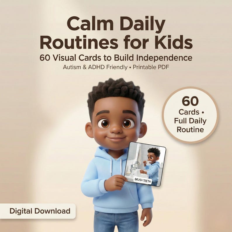 Visual Structured Routine Visual Daily Routine Cards for Kids | 60 Calm & Structured Activities ...