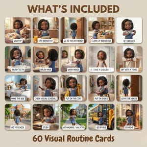Complete Daily Visual Schedule for Kids | 60 Routine Cards | Printable ...
