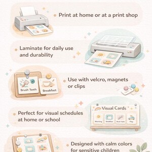 Visual Routine Cards 60 Printable Kids Daily Schedule Autism Special Needs image 9