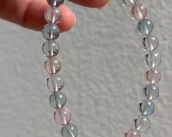 Natürliche Morganit Armband | Edelstein Rosa Beryll Perlen, Herz Chakra Stein