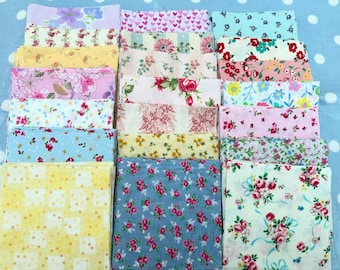 Quadrati di tessuto floreale, confezione da 40 charm in cotone, forniture per quilting