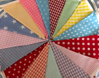 20 ft Party bunting cotton fabric  bunting,banner,pennants ,party flag,photo shoots, events,corporal events