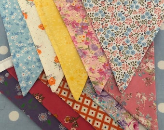 Bunting, cotton fabric banner, pennants,weddings, party flag,photo shoots,events,corporal events parties