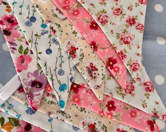 Guirnalda de tela floral, guirnalda de verano de 10 pies