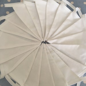 Witte katoenen stoffen gors, banner, feestvlag, trouwgors, verlovingen, babyshowers, feestjes
