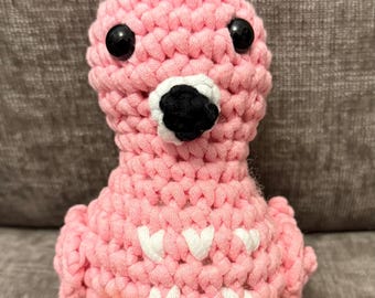 Handmade Crochet Flamingo Plush - Cozy Amigurumi Toy