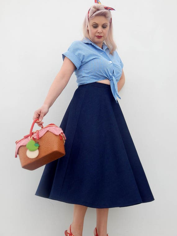 denim circle skirt