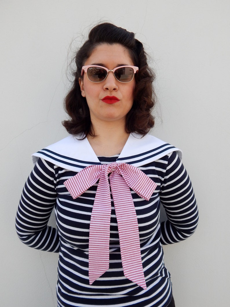 Detachable Sailor Collar in White Handmade Vintage Style Etsy