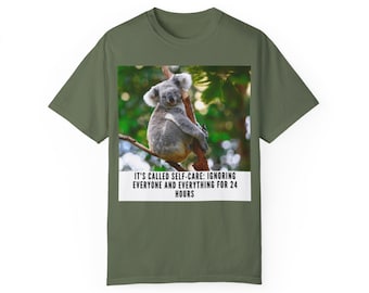 Oversized Koala T-shirt - Unisex Garment-Dyed Quirky