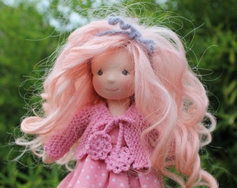 Waldorf doll, 9" Steiner doll, Ready to ship doll, Art doll, Soft doll, Natural fiber doll, cloth doll