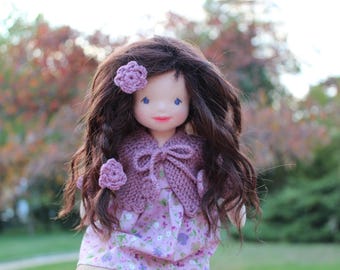 Muñeca Waldorf de 25 cm, entrega en EE. UU. con derechos pagados, muñeca artística, muñeca linda, muñeca OOAK