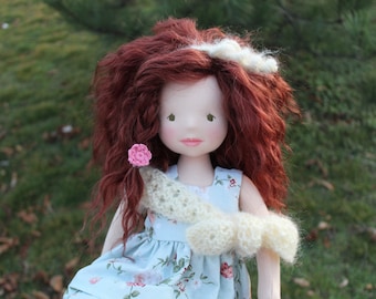 Waldorf Doll 15 inches, Steiner doll, Ready to ship doll, Art doll, OOAK doll, Soft doll, Natural fiber doll, cloth doll