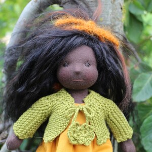 Waldorf doll 9&quot;, Steiner doll, Ready to ship, Art doll, OOAK doll, Soft doll, Natural fiber doll cloth doll, Handmade doll