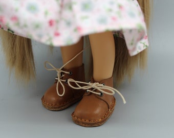 Leather shoes for Paola Reina doll. Leather shoes size 5cm. Dolls accessories. Doll clothes