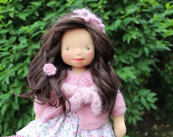 Waldorf Doll 15 inches, Steiner doll, Ready to ship doll, Art doll, OOAK doll, Soft doll, Natural fiber doll, cloth doll