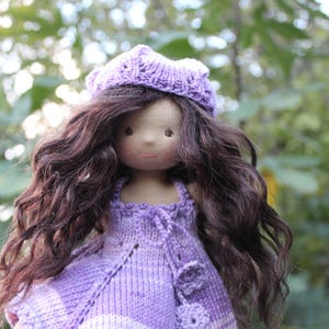 Muñeca Waldorf de 25 cm, entrega en EE. UU. con derechos pagados, muñeca artística, muñeca OOAK, muñeca hecha a mano