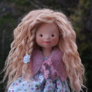 Waldorf doll 12 inches, USA Delivered Duty Paid, Art doll, OOAK doll, Natural fiber doll cloth doll, Handmade