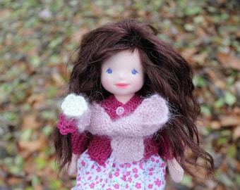 Waldorf doll 25 cm, Steiner doll, Ready to ship doll, Art doll, Soft doll, Natural fiber doll, Cute doll, OOAK Doll
