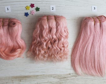 Cabello para muñecas, extensiones de mohair, cabello natural para muñecas