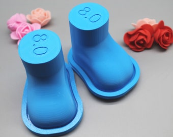 Shoe molds set 8cm, 3D printed Shoe mold set,  Shoe dolls craft set, Dolls accessories, Doll clothes