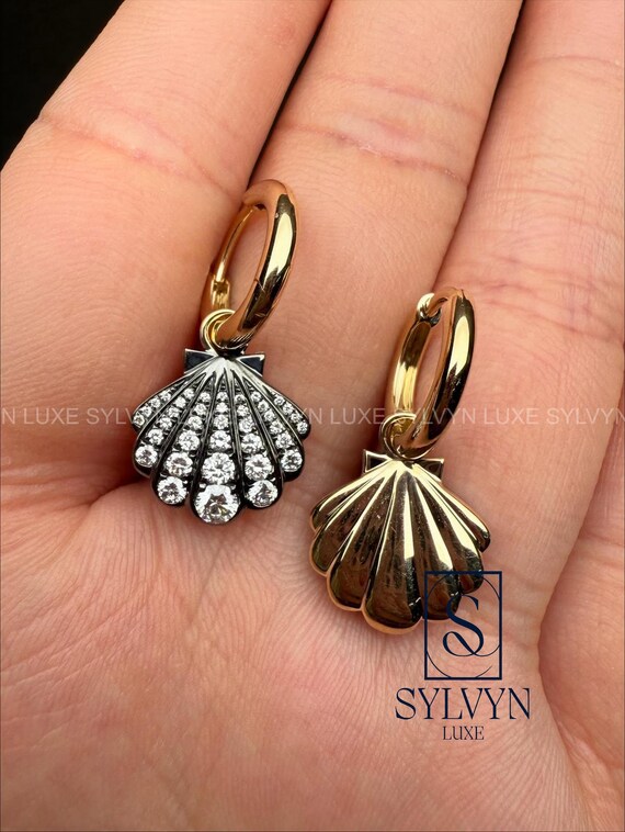 1.2Ct Round Diamond Drop Earrings Lab Grown Diamond Hoop Earrings Minimal Luxury Anniversary Gift for Wife Girlfriend IGI Certified