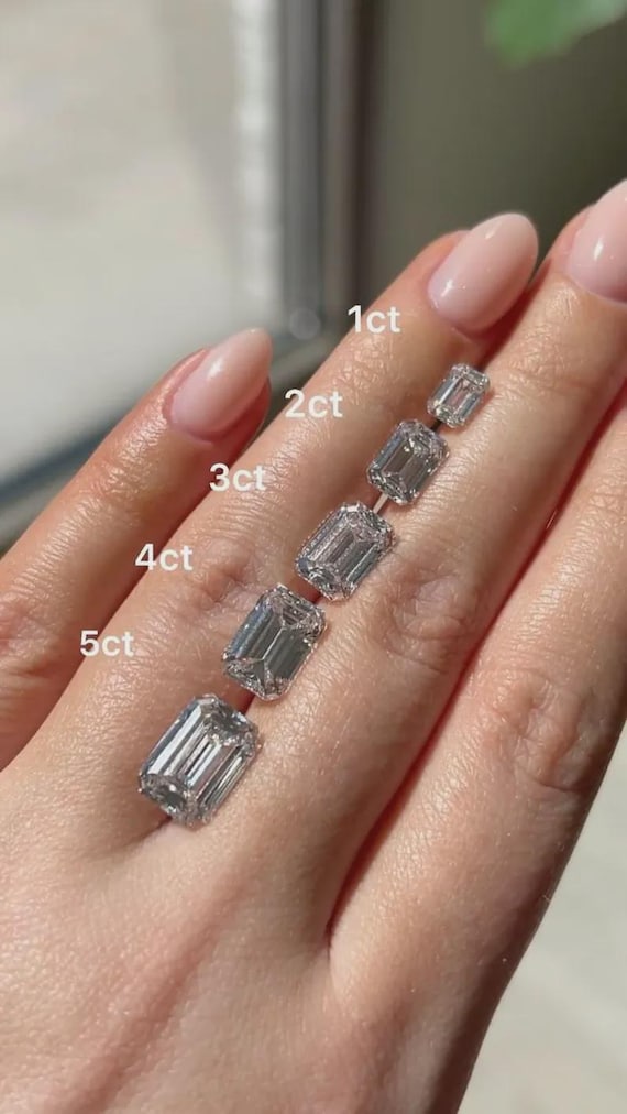 Emerald Cut Lab Grown Diamond For Solitaire Ring,Eco-Friendly Diamond, IGI Certified Man Made Diamond For Jewelry Making