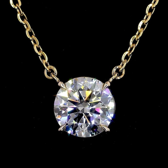 Lab Grown Diamond IGI Certified Diamond Engagement Ring Solitaire Pendant , Solid Gold: Claw Setting | Gift For Her | Valentine's Day Gift
