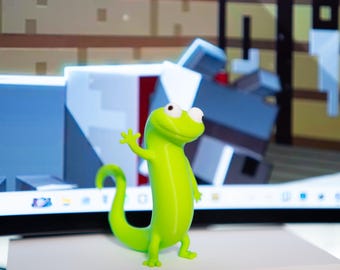 Viral Waving Lizard Meme Figurine – 3D Printed Desk Buddy, TikTok Chaos Toy