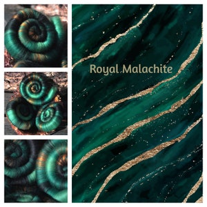 Royal Malachite rolags - 100g