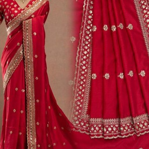 Designer Jalpari silk Saree: Bollywood Style Heavy Thread & sequence embroidery Work Saree