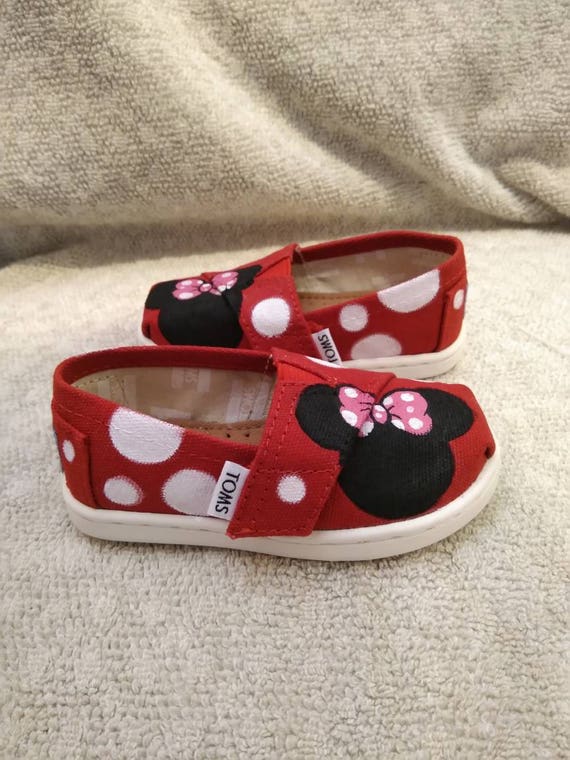 Minnie Mouse toddler/kids TOMS | Etsy