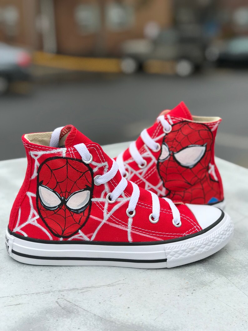 Spider-Man toddler/kids Converse | Etsy