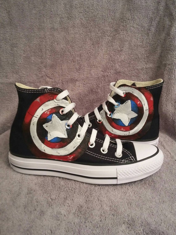 Captain Americas shield custom Converse Captain Americas shield custom Converse