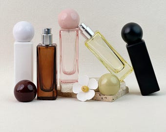 30ml Glas Parfümstoff Sprühflasche, nachfüllbare Parfümflasche mit Kugelverschluss, leerer Duftzerstäuber, bunte Parfümzerstäuberflasche
