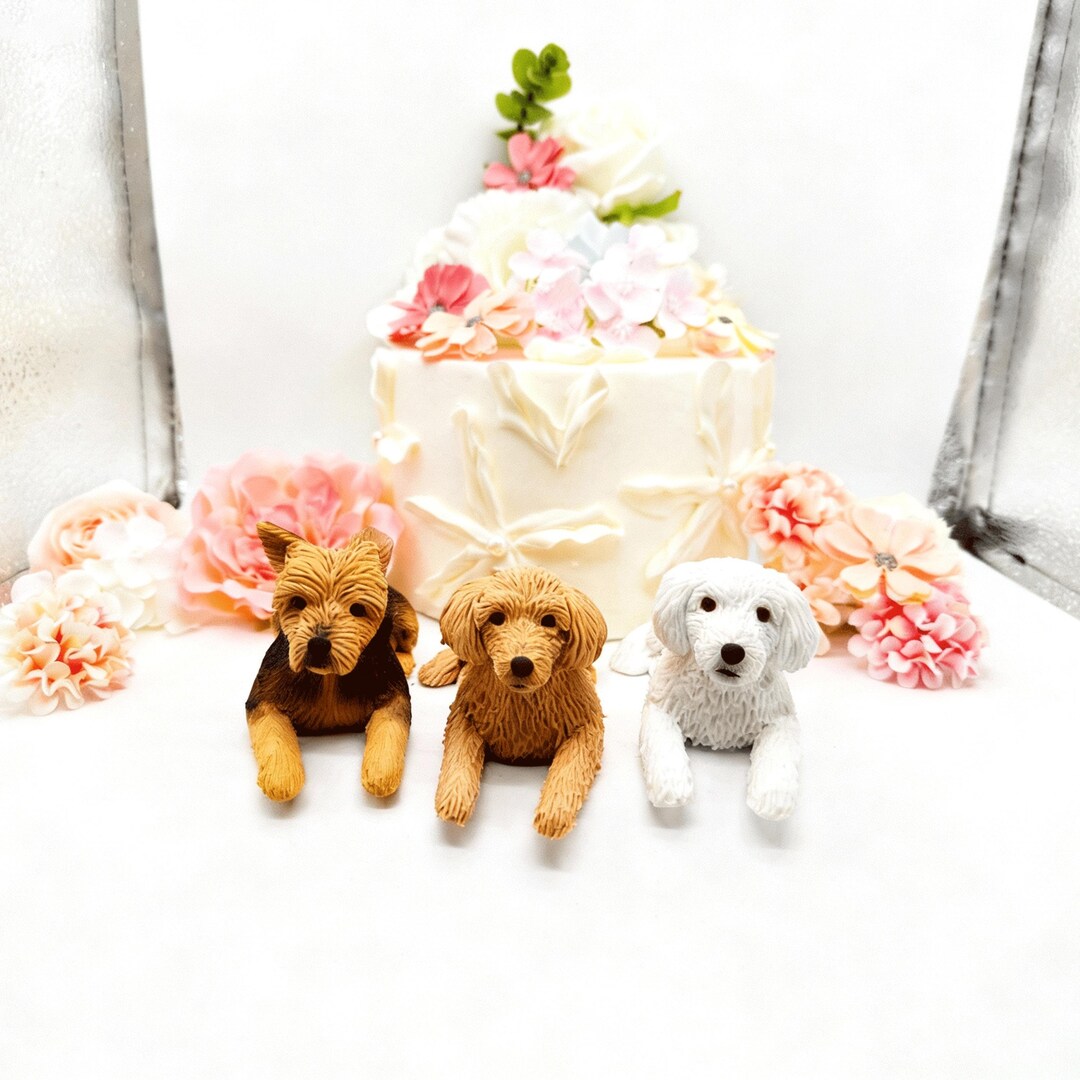 Custom Dog Cake Topper - Handcrafted Polymer Clay Pet Sculpture - Etsy