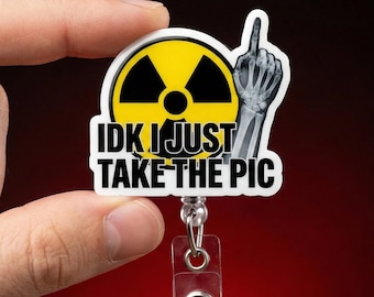 Divertente porta badge retrattile – Regalo per tecnici di radiologia