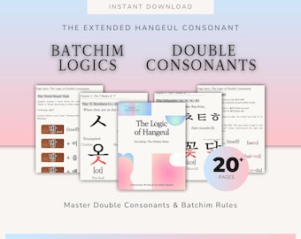 Guía extendida de pronunciación coreana / Domina las consonantes dobles y las reglas de Batchim (PDF)