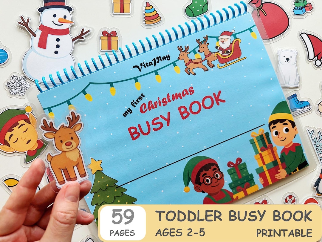 Christmas Toddler Busy Book | Printable Learning Activities (ages 2-5 ...