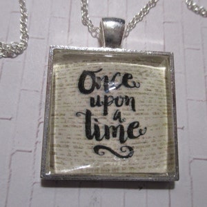 Once Upon a Time Glass Silver Pendant
