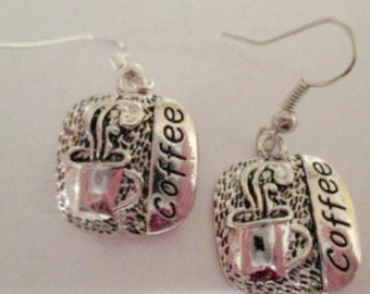 Coffee Silver Earrings