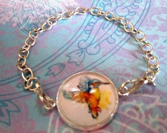 Hummingbird Silver Bracelet - Interchangeable Bracelet