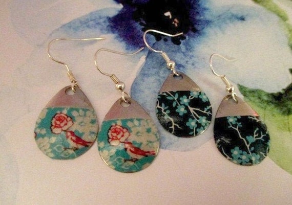 Washi store tape earrings