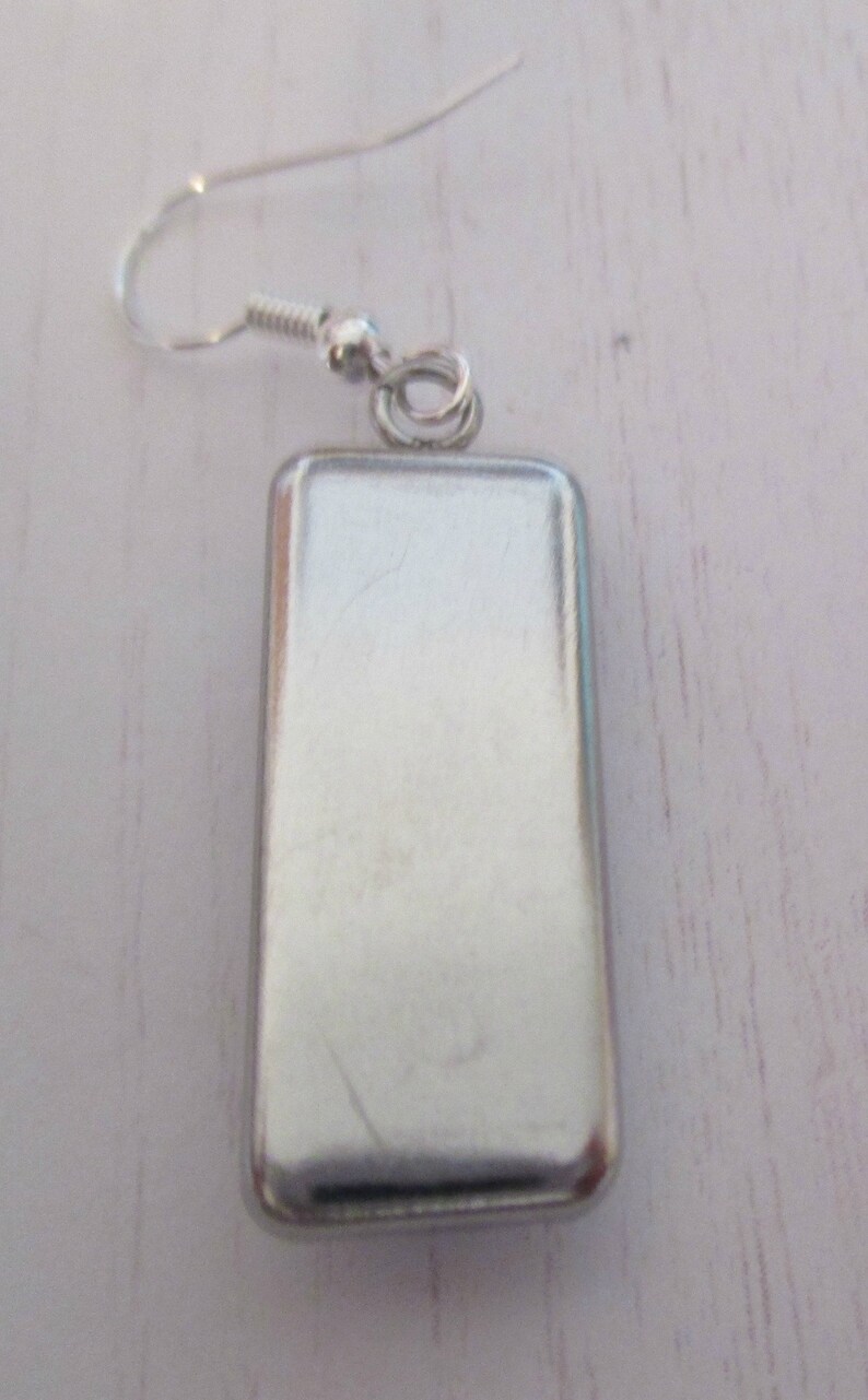 Cattails Glass Rectangle Earrings