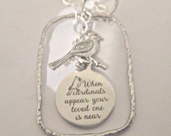 Cardinals Appear  Pendant with or without Chain