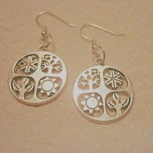 Four Seasons Silver Earrings