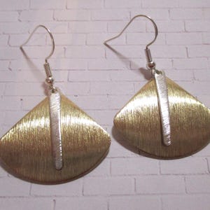 Brass with Silver Earrings