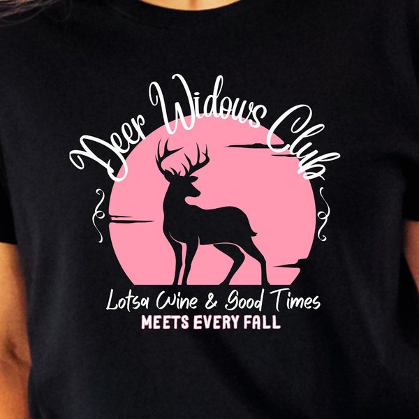 Funny Deer Hunter's Wife Shirt, Deer Widow T-Shirt, Deer Hunting Humor Tee, Hunting Season Shirt For Her, Gift For Wife, Funny Fall T-Shirt