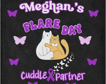 Gepersonaliseerde fibromyalgiedeken, aangepaste nertsdeken Flare Day, zelfzorgcadeau voor haar, cadeau vriend, kerstcadeau, verjaardagscadeau